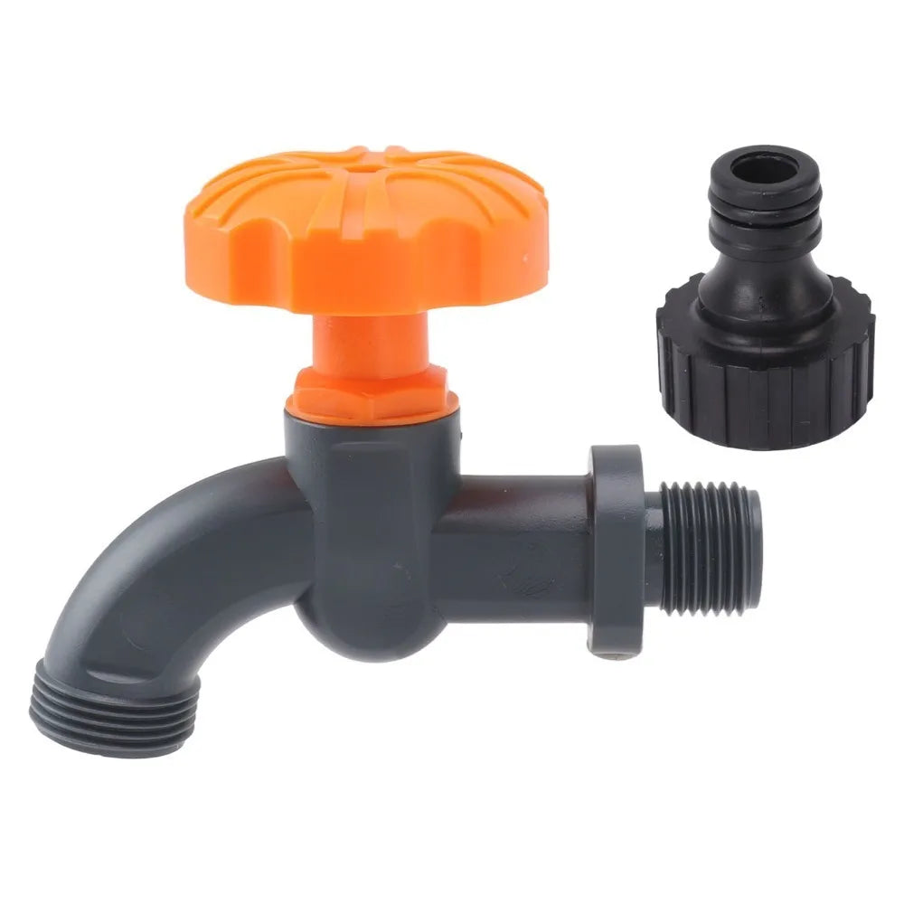 POM Plastic Garden Hose Bibb 3/4" Outlet – Large Handle & Nozzle
