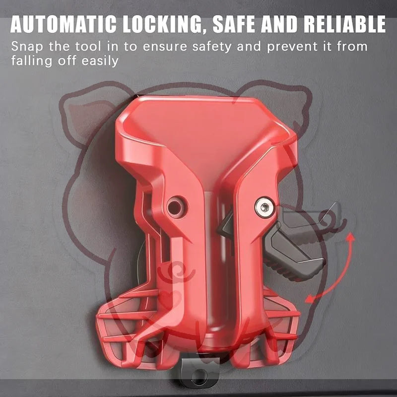 Self-Locking Belt Clip Drill Holder | Quick Release Power Tool