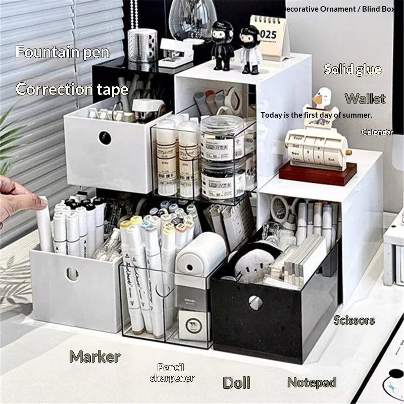 Under-Desk Drawer Organizer – Large Capacity Pen & Supply Holder