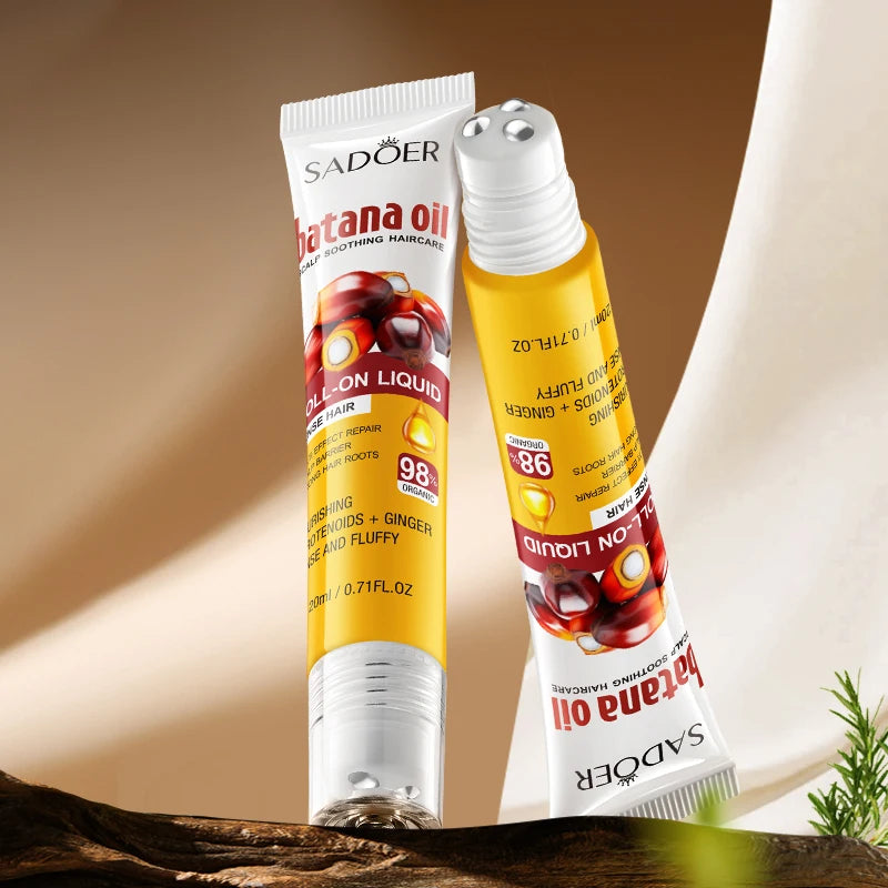 SADOER Batana Oil Roll-On Hair Growth Serum | Scalp Treatment