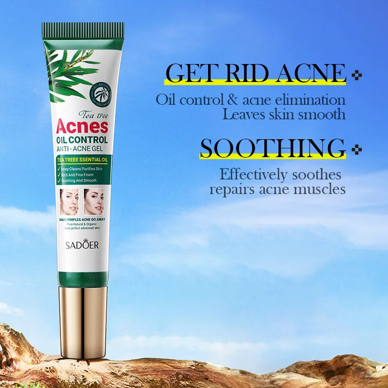 SADOER Tea Tree Face Gel Cream – Oil Control & Moisturizing