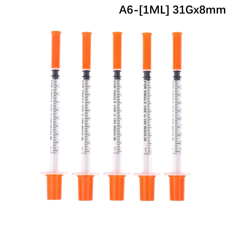 5-Pack Disposable Veterinary Syringes 0.3/0.5/1mL – Sterile