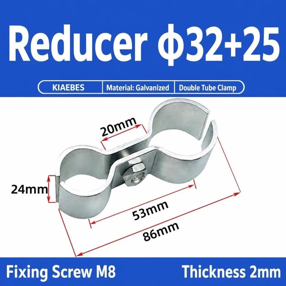 Double Tube Pipe Clamp – Zinc Plated Twin Hose Fastener