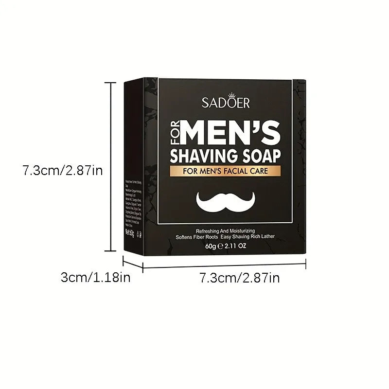 Shaving Soap – Cooling Mint & Olive Oil, Thick Foam 60g Bar