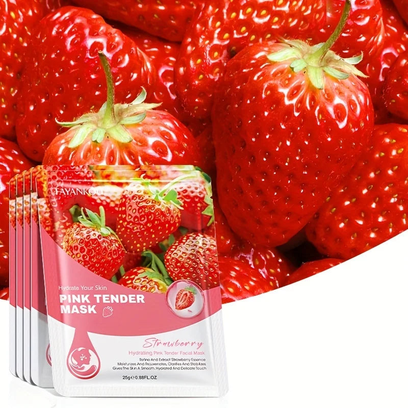 Strawberry Moisturizing Mud Face Mask – 9-Piece Hydrating Set