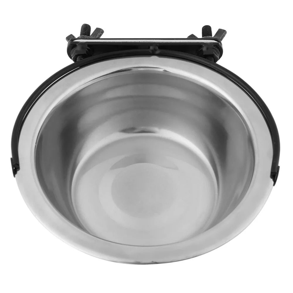 Stainless Steel Pet Hanging Bowl – Crate Mount M/L/XL