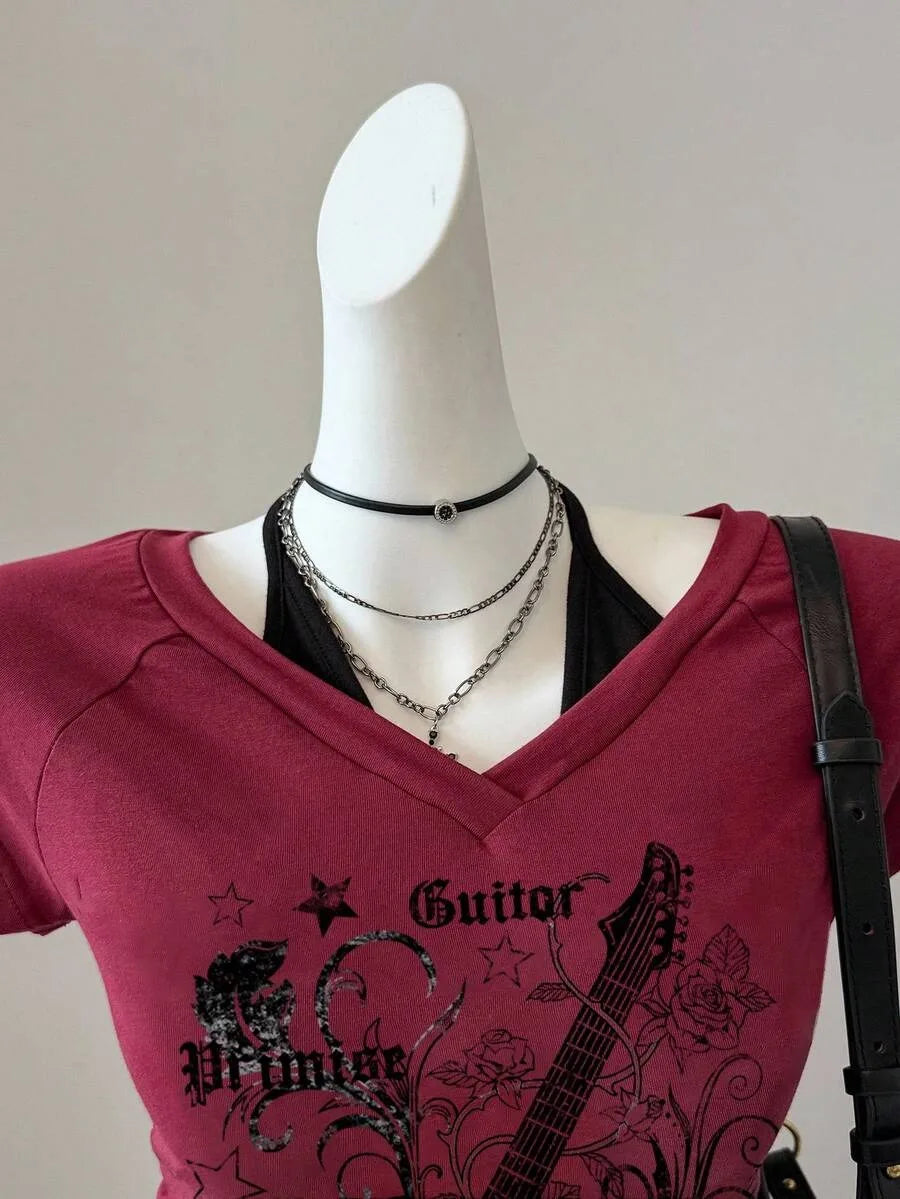 Y2K Anime Crop Vest – Women's Harajuku Sleeveless Print Top