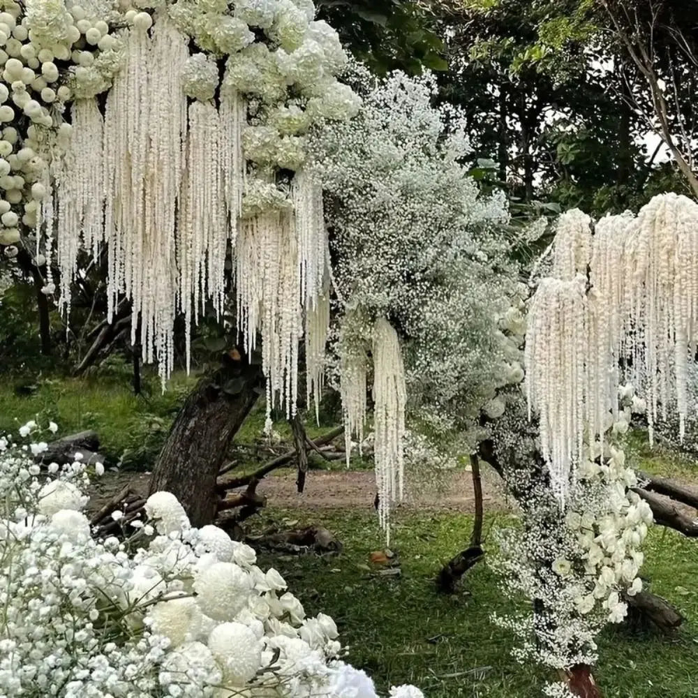 Multicolor Amaranthus Artificial Hanging Plant – Yarn Tassel