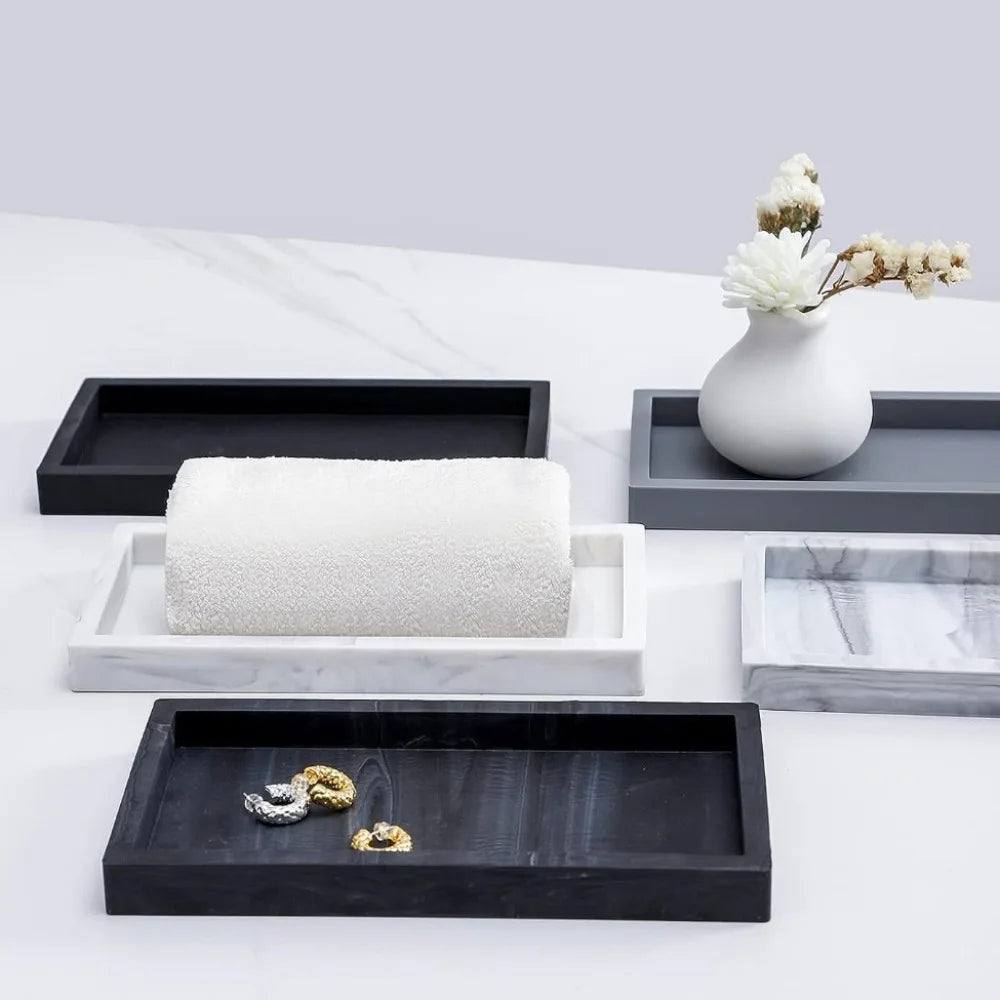 Silicone Bathroom Counter Tray – Shatterproof Vanity Organizer