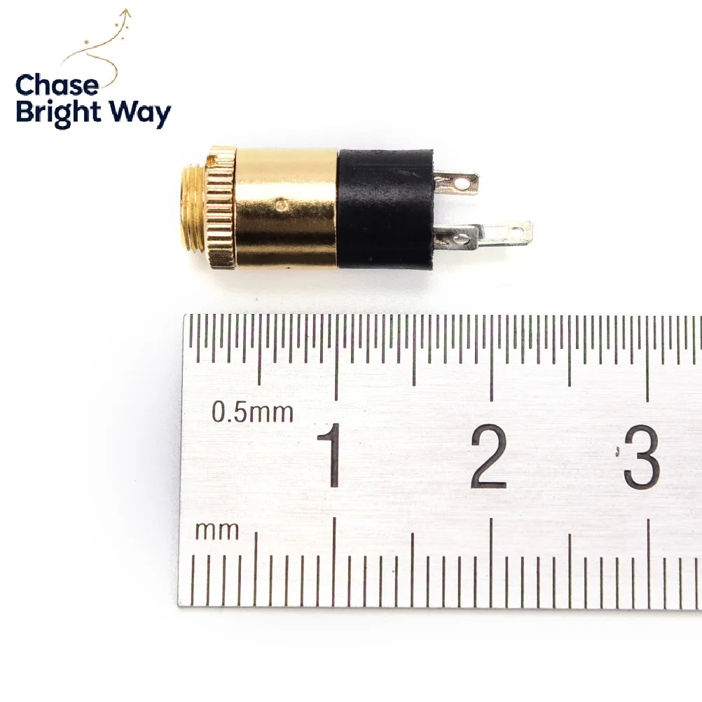 5-Pack PJ392 3.5mm Stereo Female Audio Jack Socket Connector