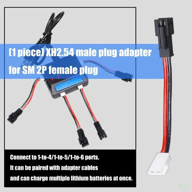 XH2.54 Male to SM2P Female Adapter Cable | 3.7V Battery