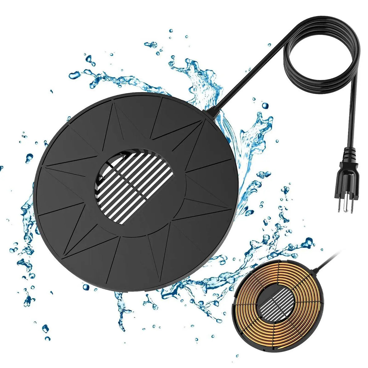 Thermostatic Bird Bath Heater Deicer – 70W Outdoor Winter