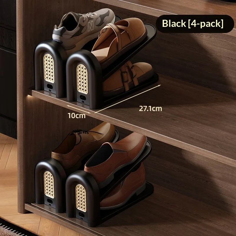 Adjustable Multi-Tier Retro Shoe Rack Organizer | Entryway