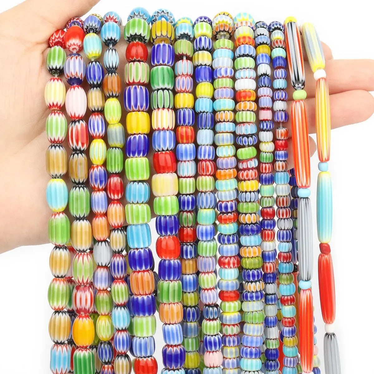 Nepal Lampwork Glass Beads 6mm – Pumpkin Shape DIY Jewelry
