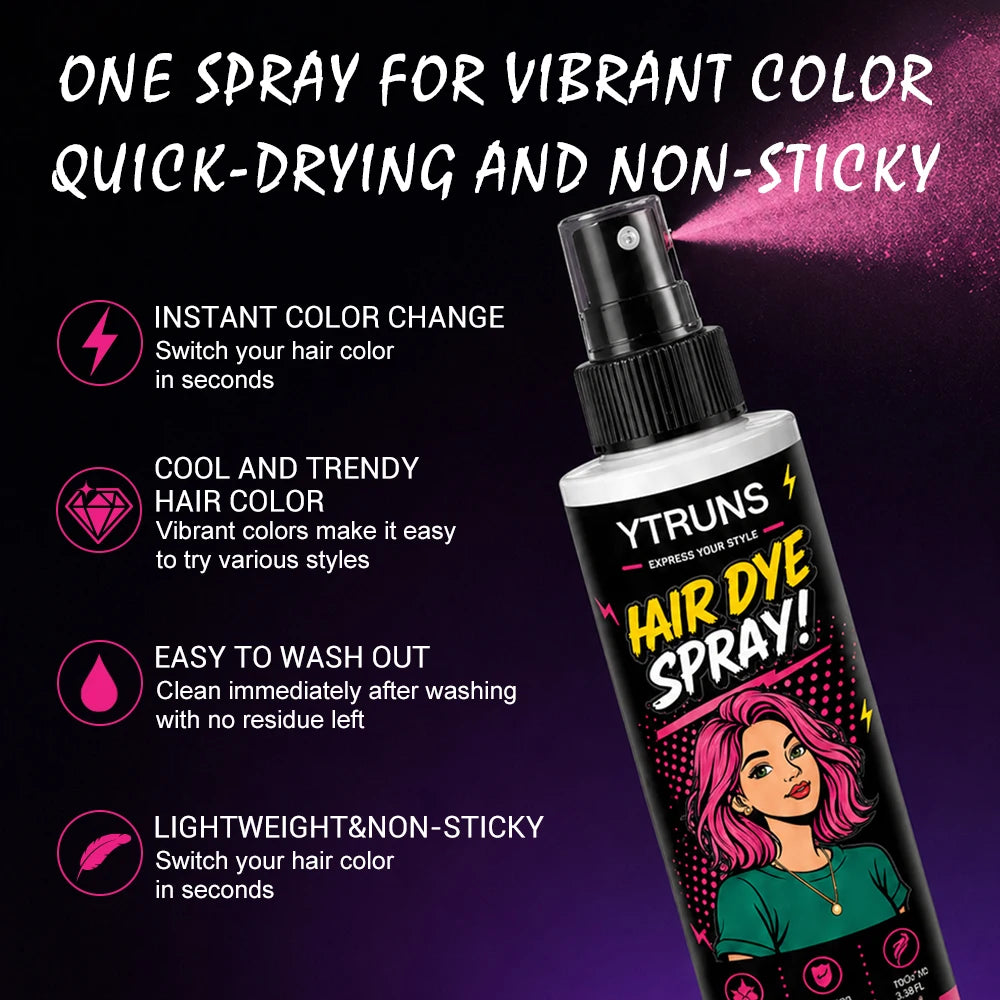 Rose Purple Temporary Hair Color Spray | Washable – YTRUNS