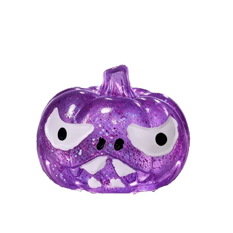 Halloween Pumpkin Skull Squeezing Toy – Sparkling Fidget Fun