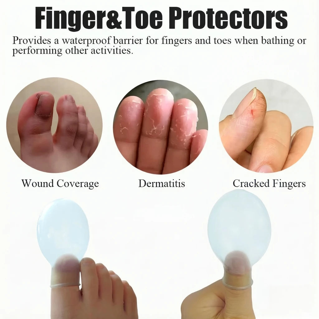 Silicone Toe & Finger Sleeves – Waterproof Protective Covers