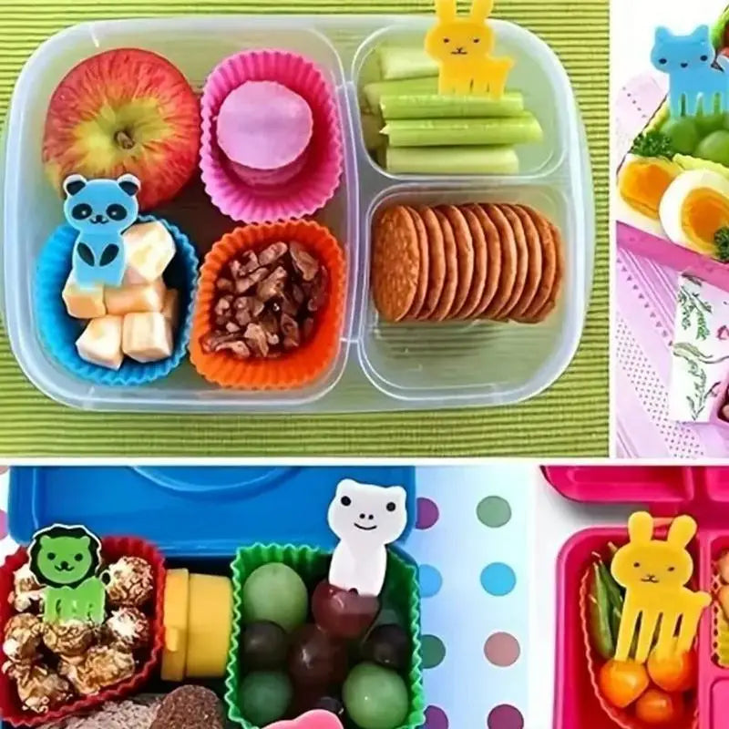 Silicone Bento Lunch Box Dividers – 12/24 Pcs Colorful Cups