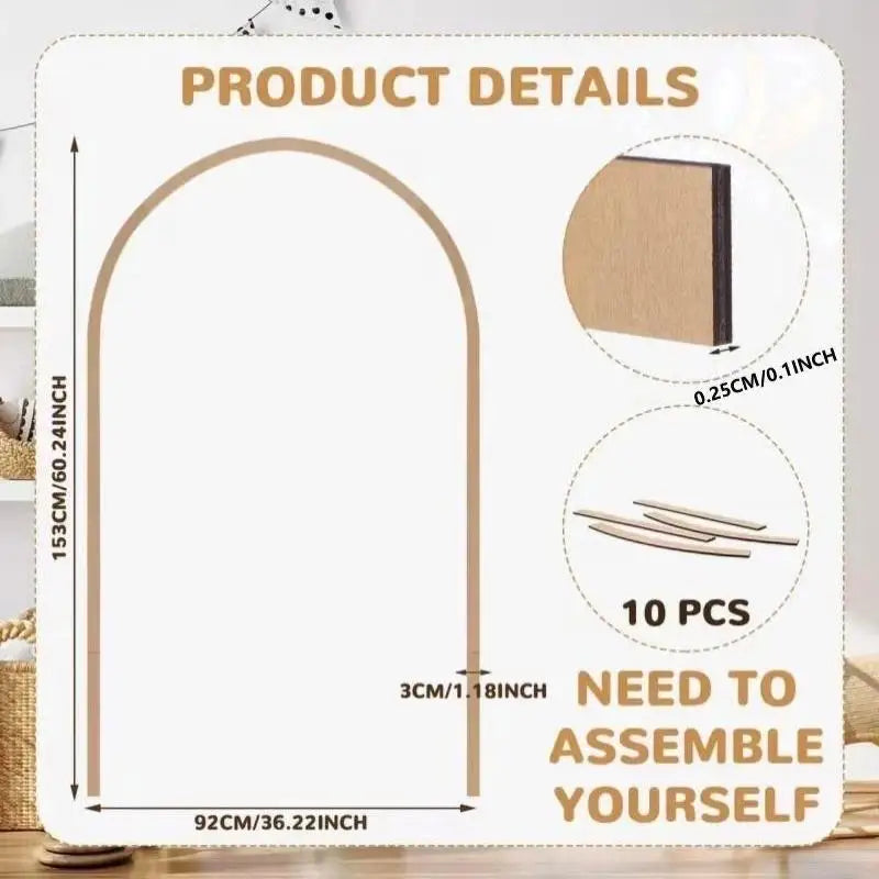 DIY Scalloped Wood Arch Wall Décor – Unfinished Wooden Frame
