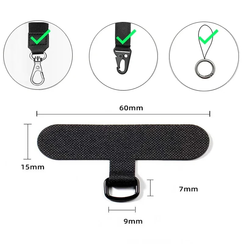 Universal TPU Phone Lanyard Tether Pad – Anti-Drop Cord Strap