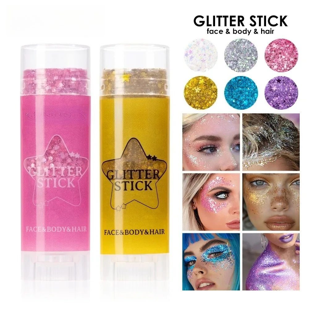 Glitter Gel Stick – Sequin Eyeshadow Face & Body Shimmer