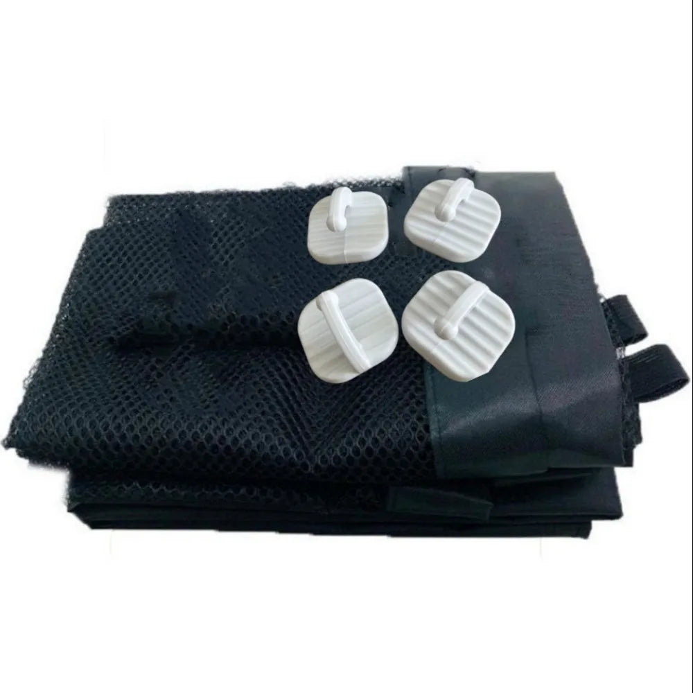 Foldable Dog Barrier Fence with Hooks – Breathable Mesh Pet Gate