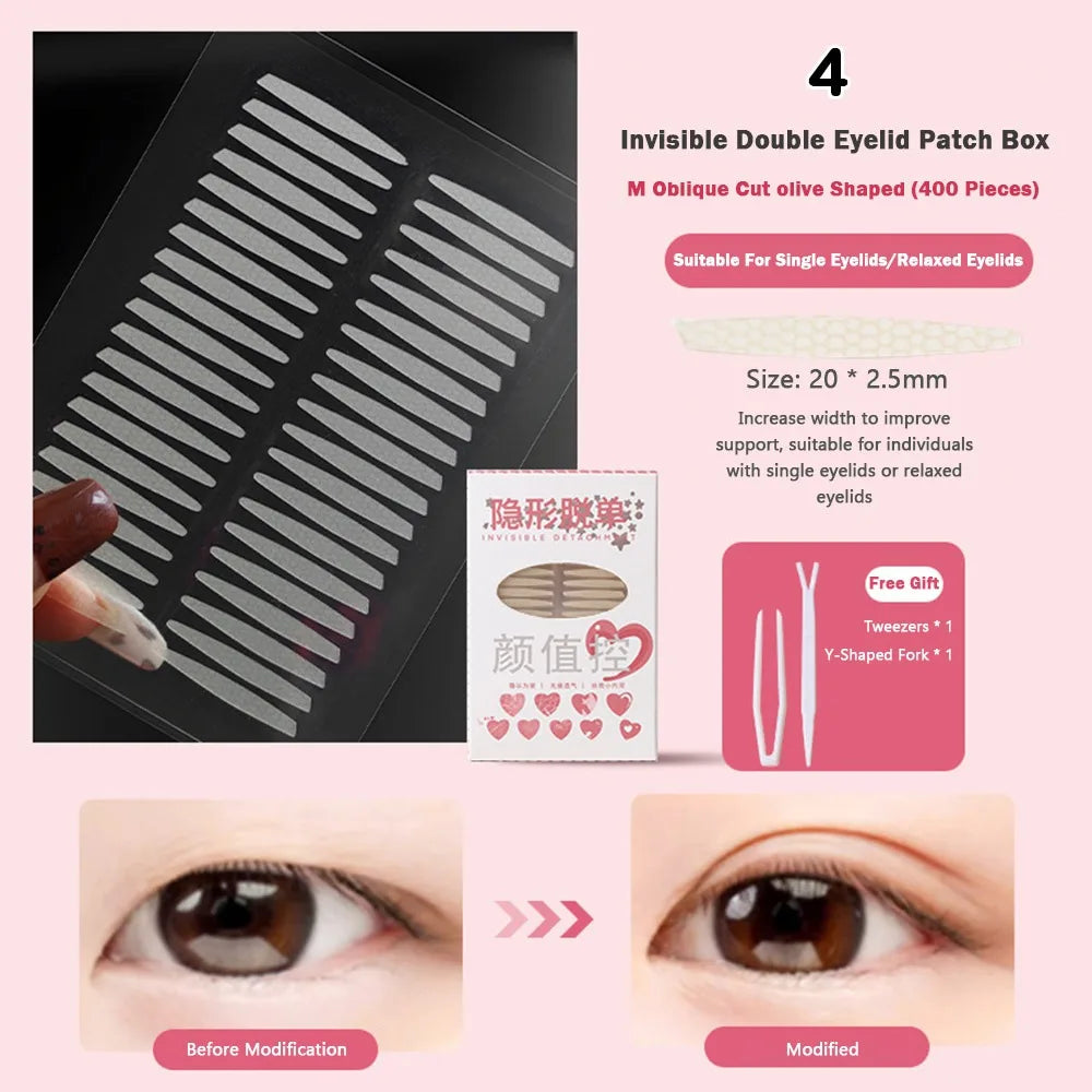 Double Eyelid Tape – Waterproof Invisible Strips 400 pcs