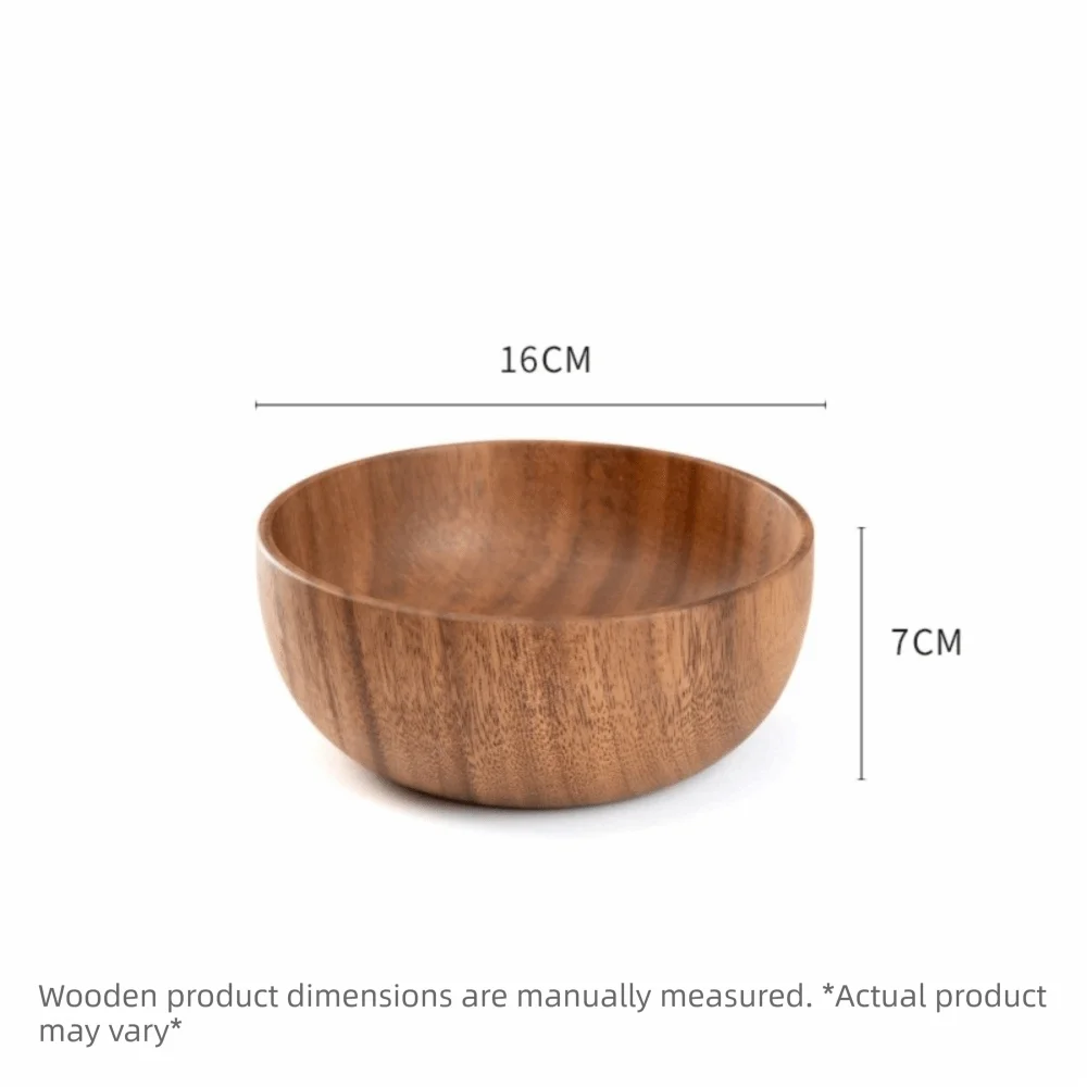 Japanese Handmade Wooden Bowl – Soup, Salad & Rice Tableware