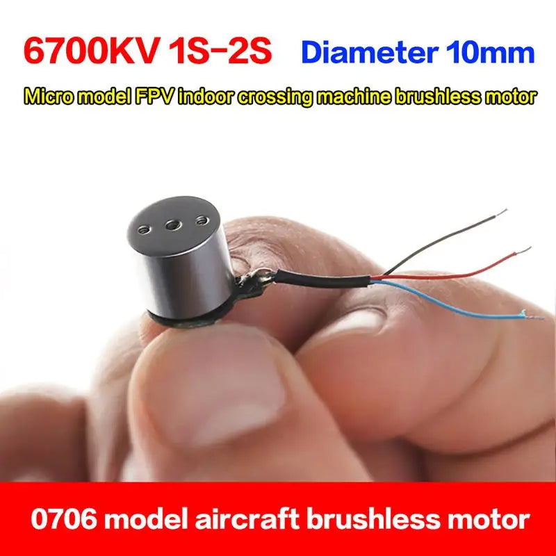 Micro 0706 Brushless Motor 6700KV 1S-2S FPV Drone Aircraft