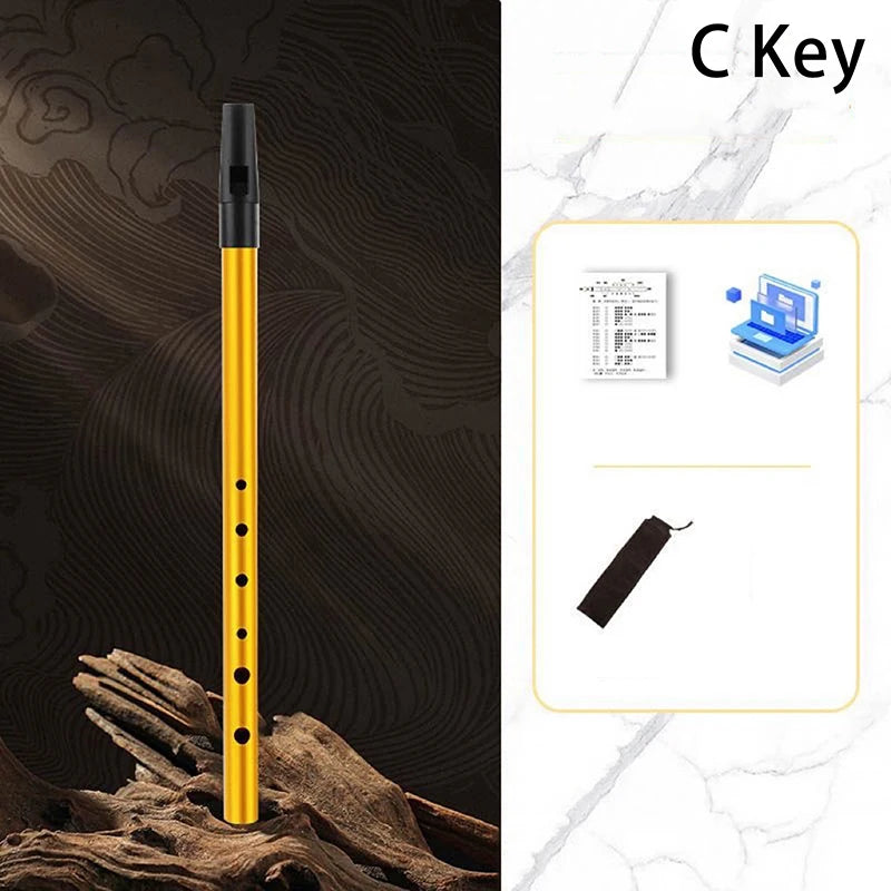 Irish Tin Penny Whistle C/D Key – 6-Hole Folk Flute