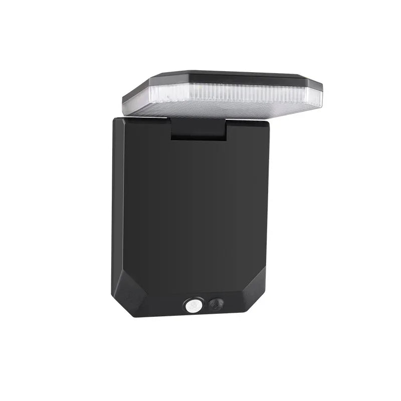 Solar LED Wall Light 120° Foldable Motion Sensor – IP65 Outdoor