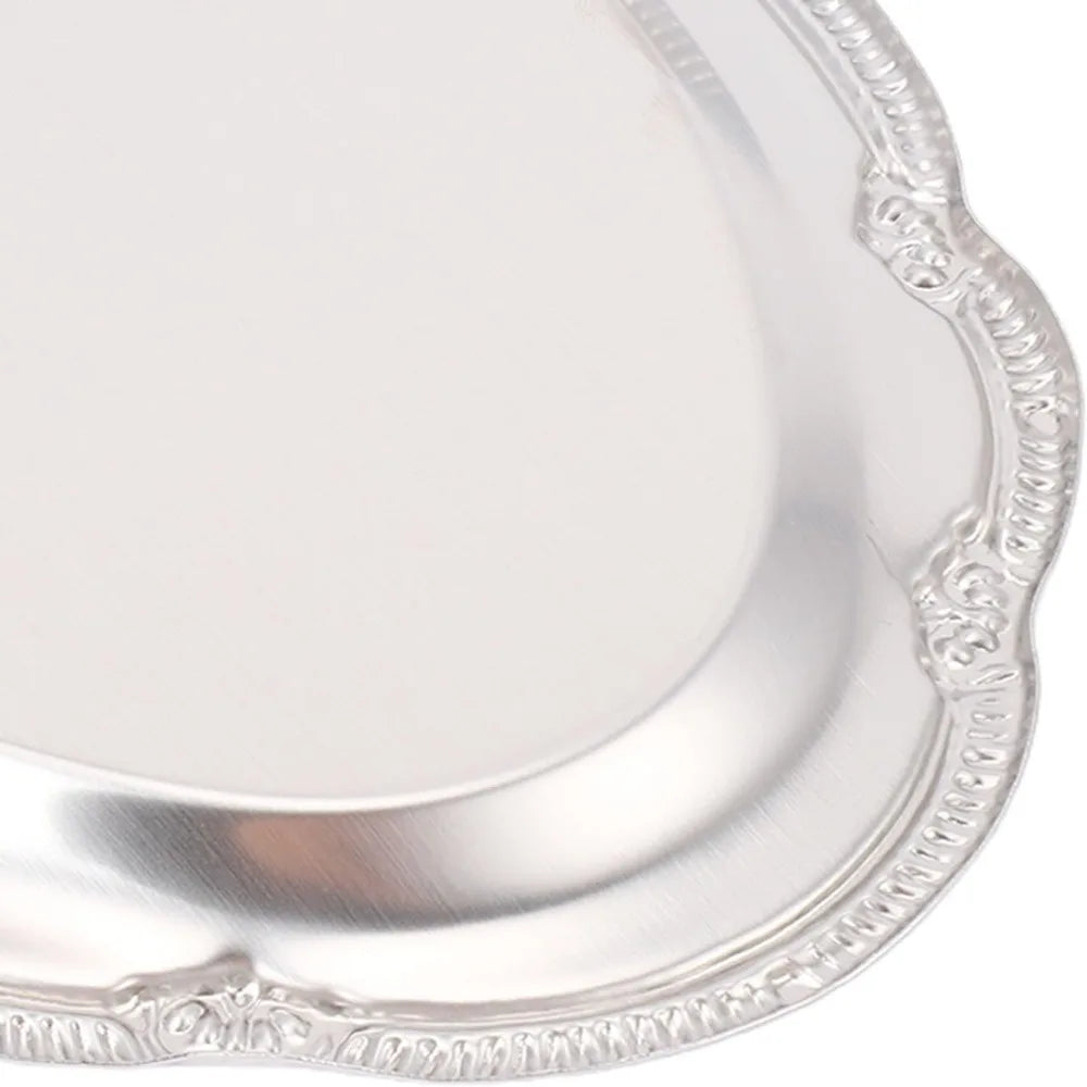 Oval Stainless Steel Serving Tray | Mirror-Polished 9.5" Platter