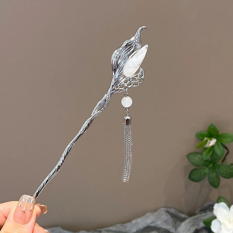 Vintage Chinese Handmade Hair Stick – Elegant Alloy Hairpin
