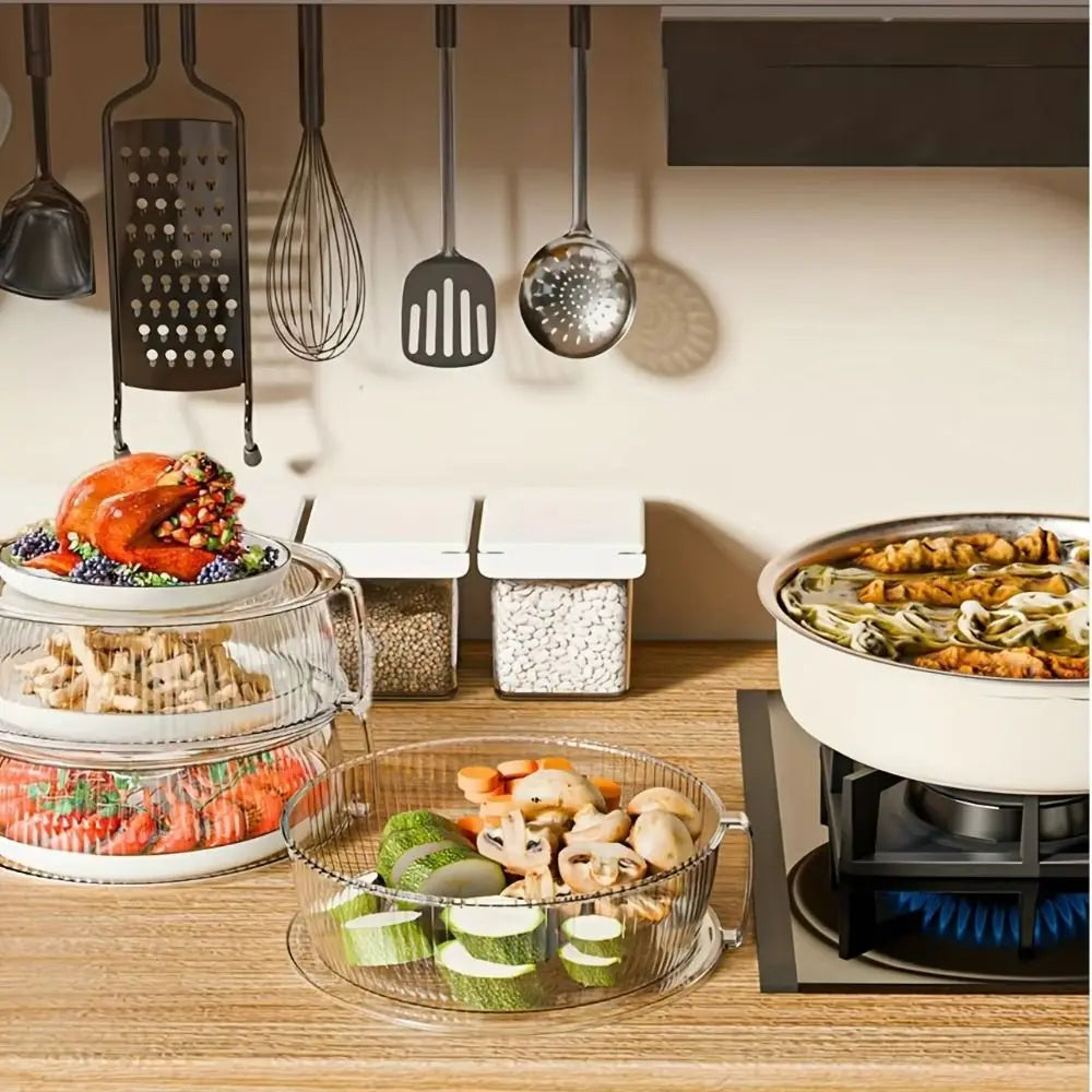 Transparent Microwave Food Cover – Dustproof Splatter Guard