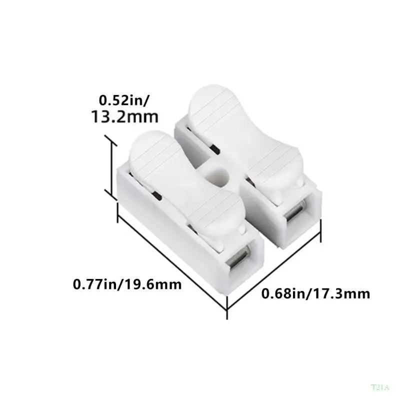 T21A Press-Type Quick Wire Connector Terminals – 10-Pack