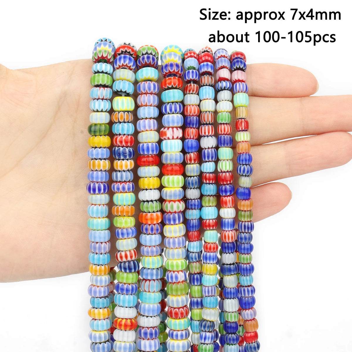 Nepal Lampwork Glass Beads 6mm – Pumpkin Shape DIY Jewelry