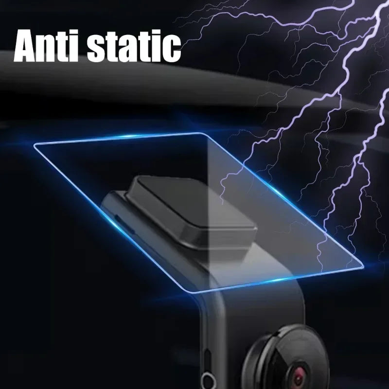 Transparent Electrostatic Windshield Sticker for Dash Cam & Mount