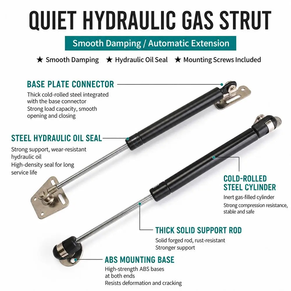Gas Spring Lift Support Strut 1.5cm Shaft 20N–200N | 1 Pair