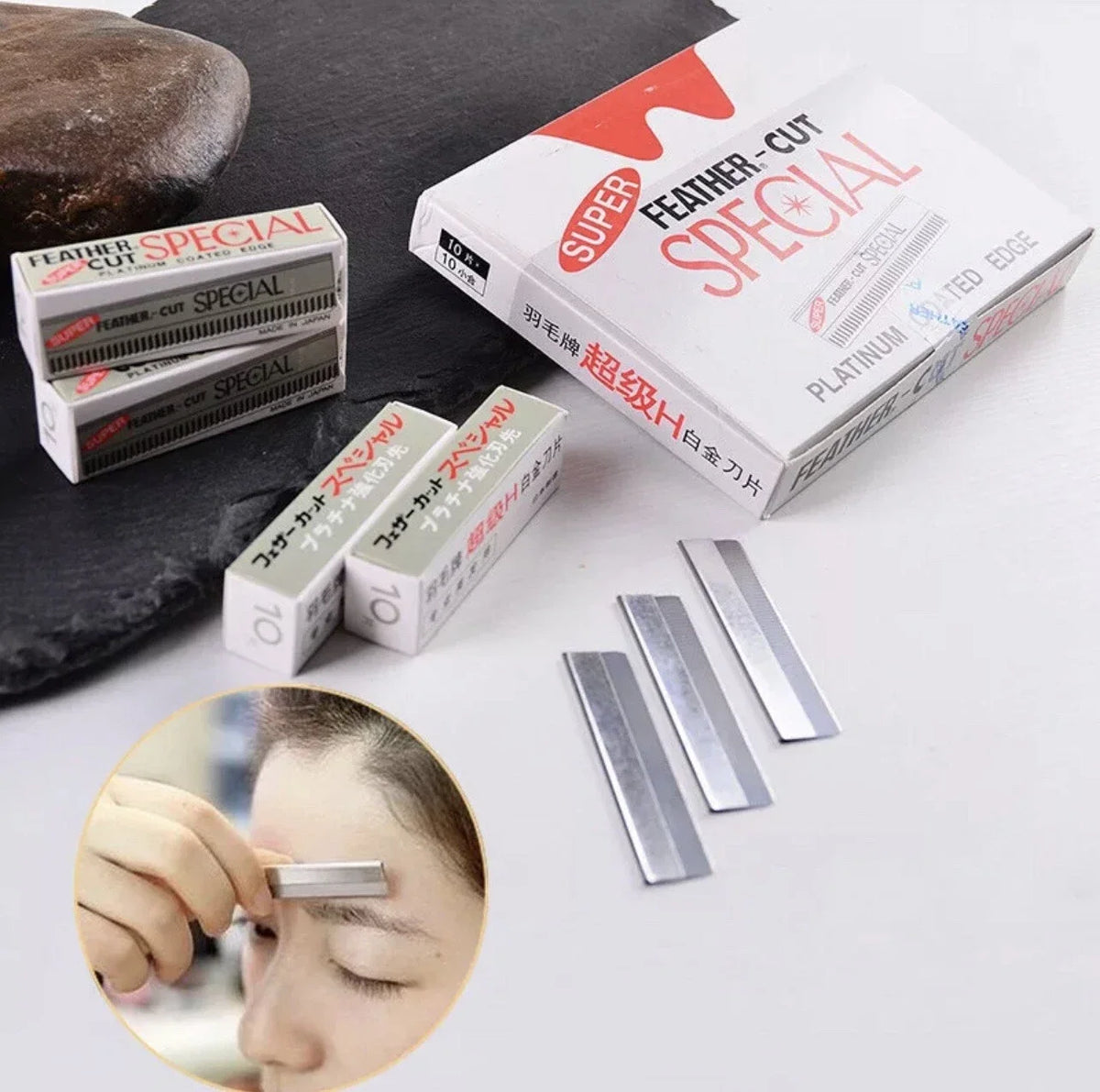 Stainless Steel Eyebrow Razor Blades – 10/50/100 Pack Trimmer