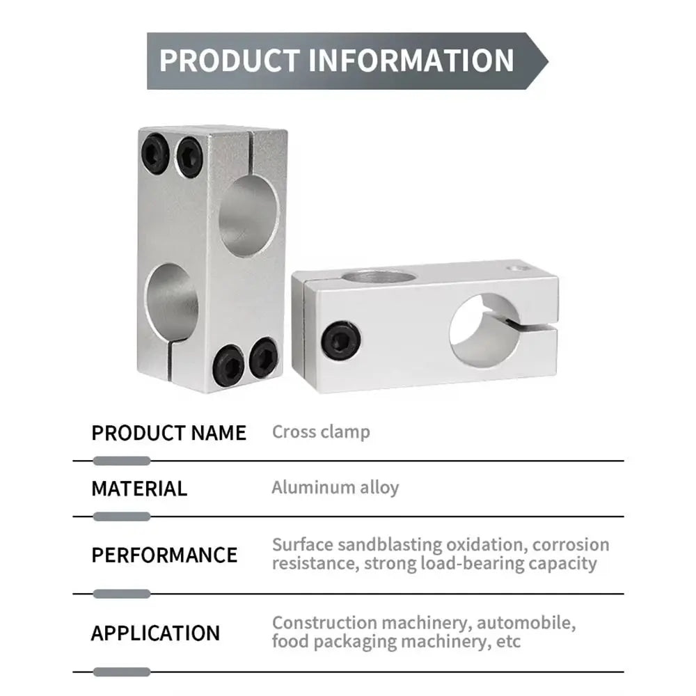 Aluminum Alloy Cross Clamp – Optical Axis Pipe Fixing Bracket