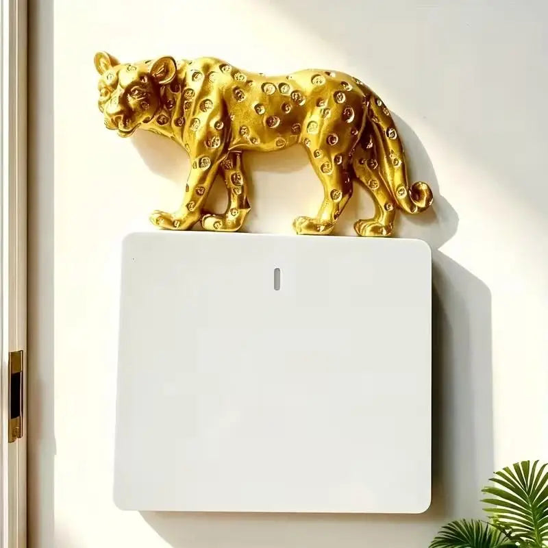 Leopard Resin Figurine Light Switch Wall Sticker | Home Décor