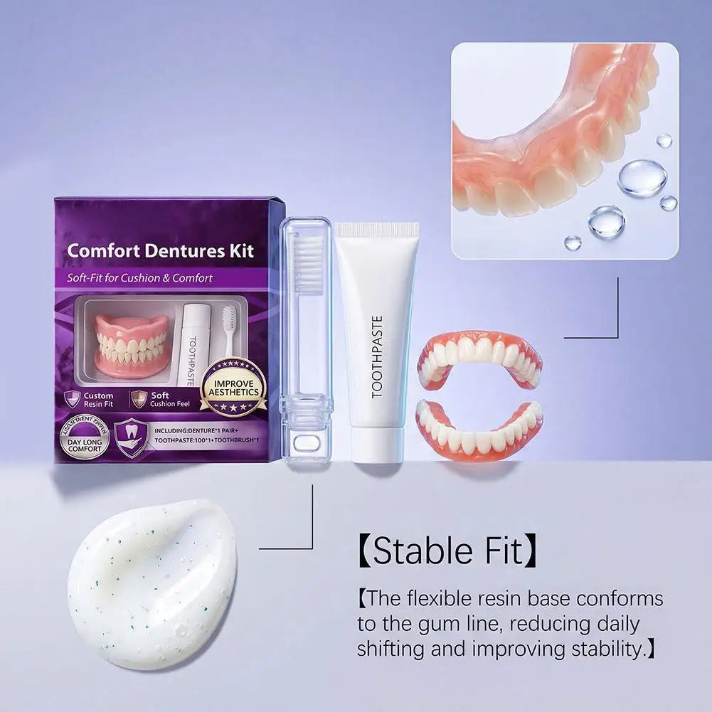 Moldable Silicone Dentures for Seniors – Custom Fit False Teeth