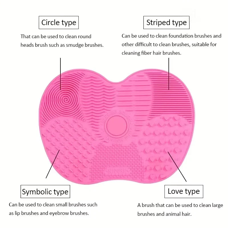 Silicone Makeup Brush Cleaning Pad & Scrubber Mat