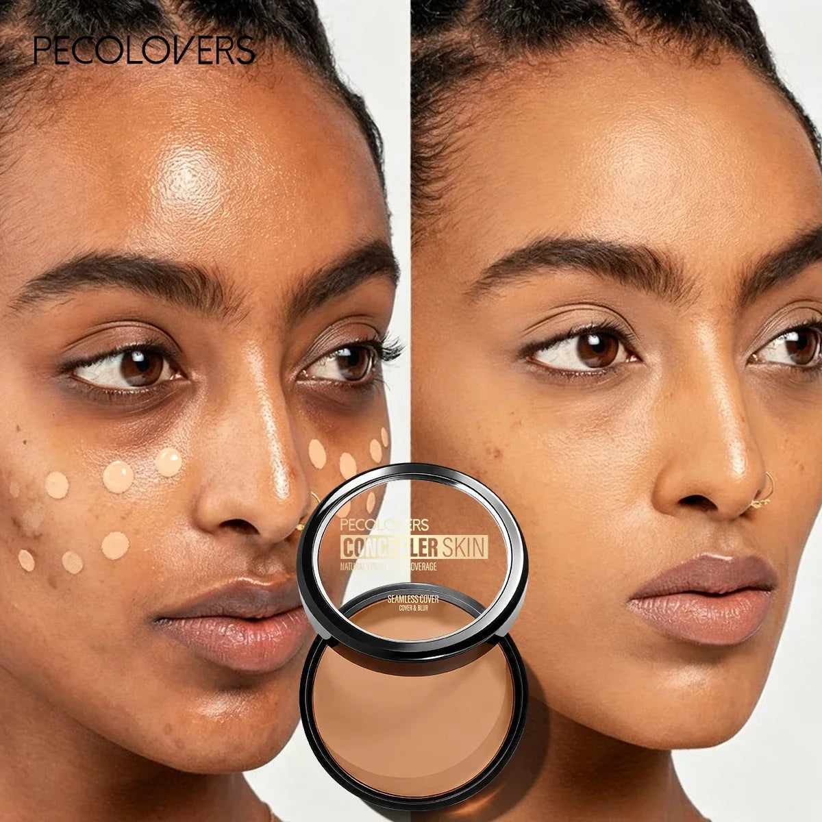 Waterproof Cream Concealer Palette – Full Coverage Contour & Highlight