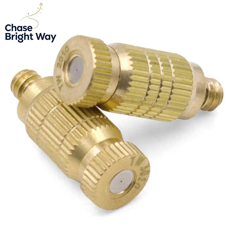 High Pressure Brass Misting Nozzle – Anti-Drip Fogging Spray Head