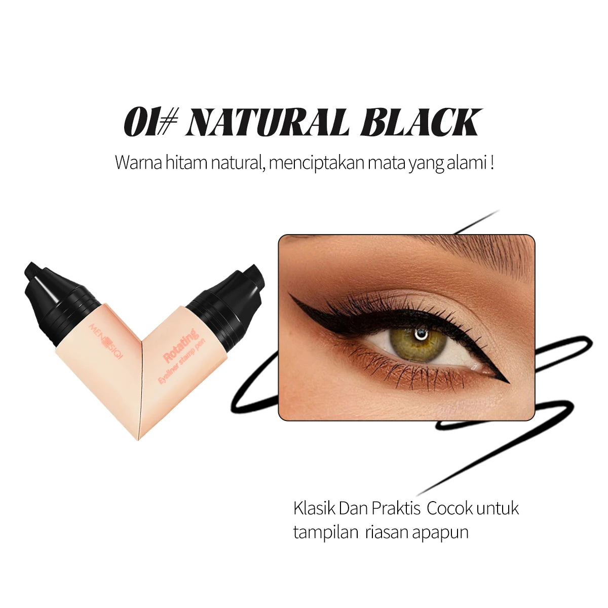 Waterproof Eyeliner Pen – Fast-Drying, Long-Lasting Smooth Liner