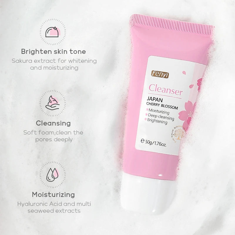 Vitamin C Sakura Foaming Facial Cleanser – Moisturizing Face Wash