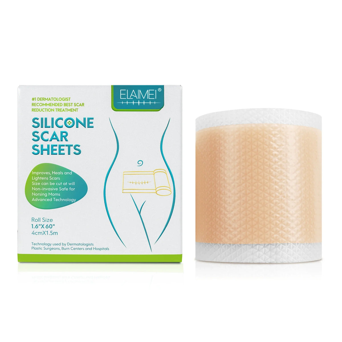 Silicone Scar Cover Tape 4cm×150cm – Reusable Skin Sheets