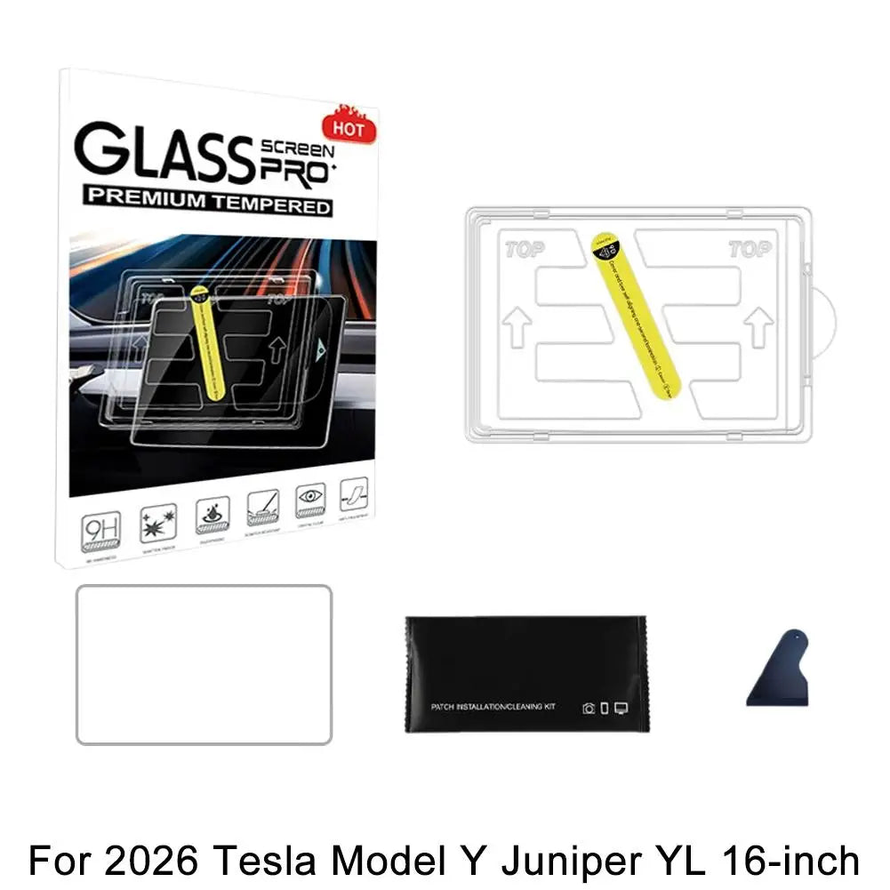 Tesla Model Y Juniper 2026 16" Dual Screen Tempered Glass Protector