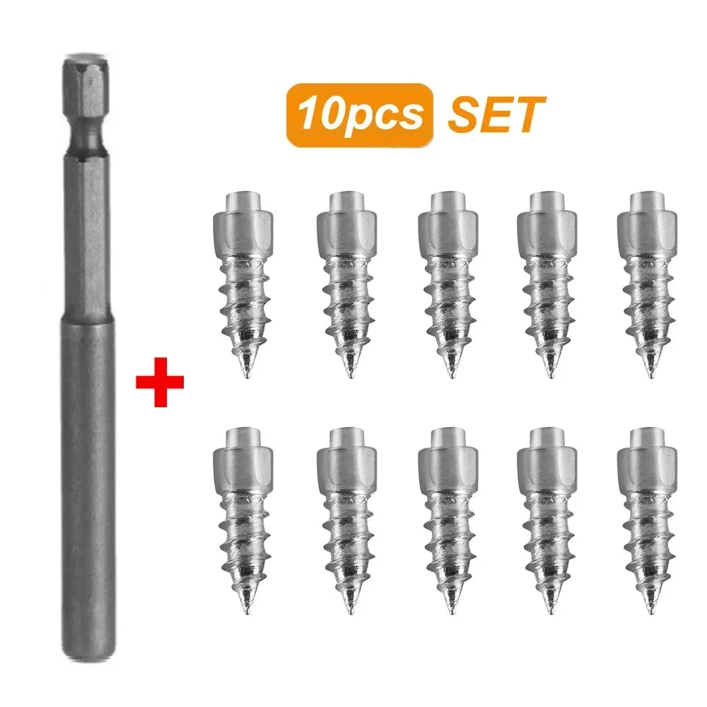 Winter Snow Spike Studs – Anti-Slip Tire & Shoe Ice Screws